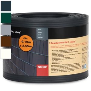Sichtschutzstreifen PVC EASY - 0,19 x 2,55 m - verschiedene Farben