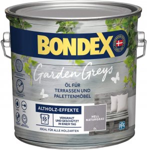 BONDEX Garden Greys Öl - Öl für Terrassen und Palettenmöbel - 2,5 Liter - verschiedene Ausführungen