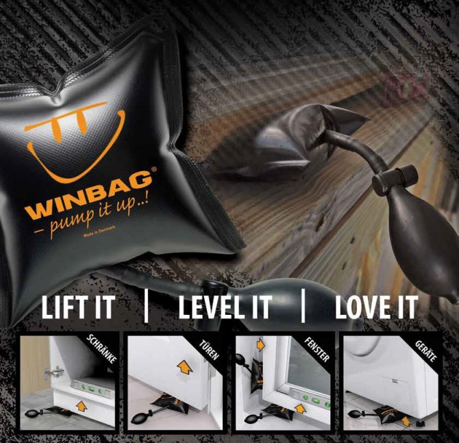 WINBAG® - Aufpumpbares Luftkissen/ Montagekissen - verschiedene