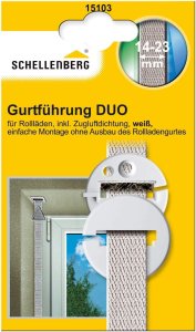 Gurtführung DUO mit Zugluftdichtung - System MINI und MAXI - weiß - verschiedene Ausführungen