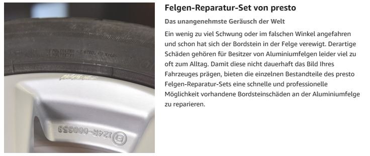 presto Felgen-Reparatur-Set - Graf Bauzentrum