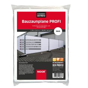 Bauzaunplane Profi - 176x341 cm - weiß