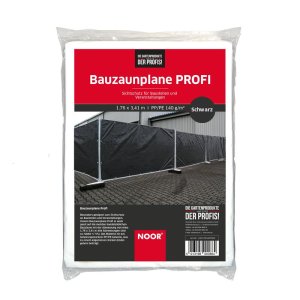 Bauzaunplane Profi - 176x341 cm - schwarz