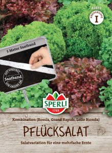 Pflücksalat - Kombination aus 3 Sorten - 5m Saatband