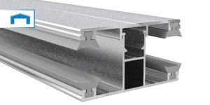 Profil DUO Aluminium - Mittelprofil mit Unterprofil - VLF-KPLV60